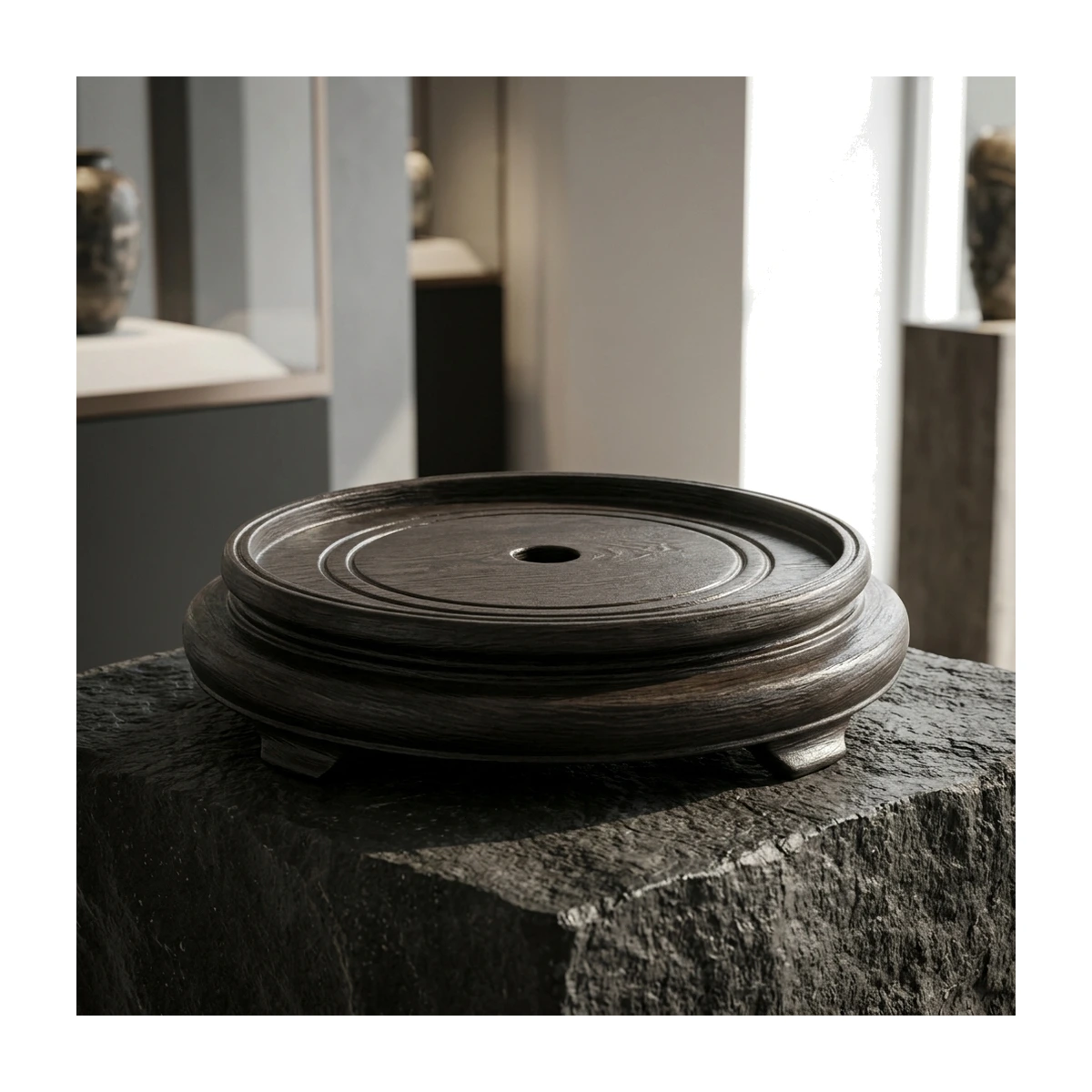 Wooden Base – Tiered Round Base (GT42-PR) - Day Lifestyle