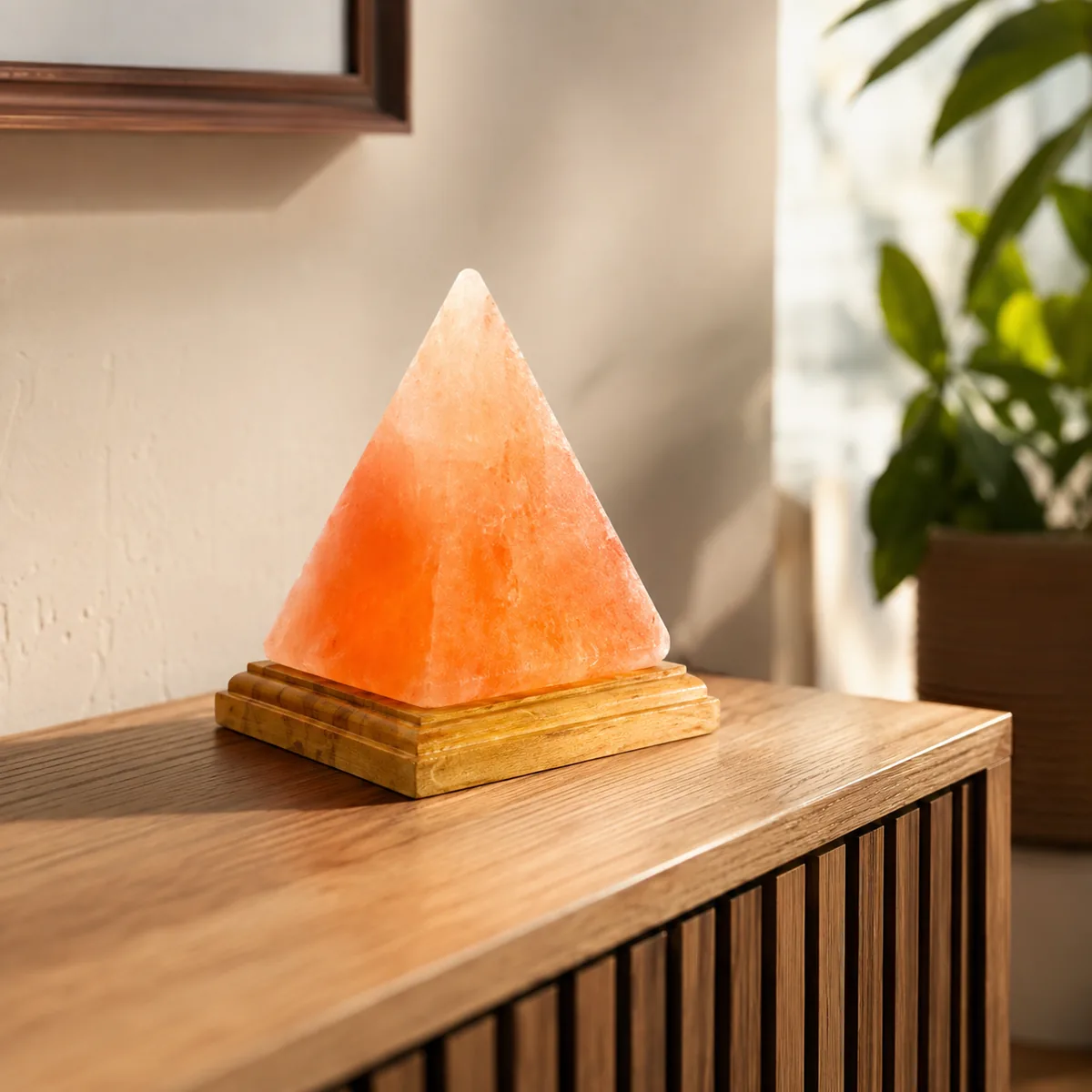 USB Himalayan Salt Lamp – Pyramid, Pink - Item MINI-312
