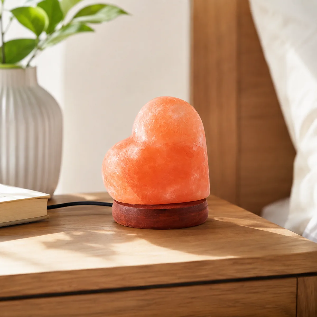 USB Himalayan Salt Lamp – Heart, Pink - Day Lifestyle
