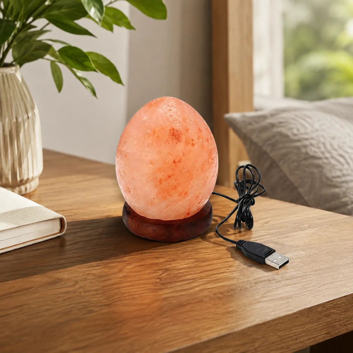 USB Himalayan Salt Lamp – Egg, Pink
