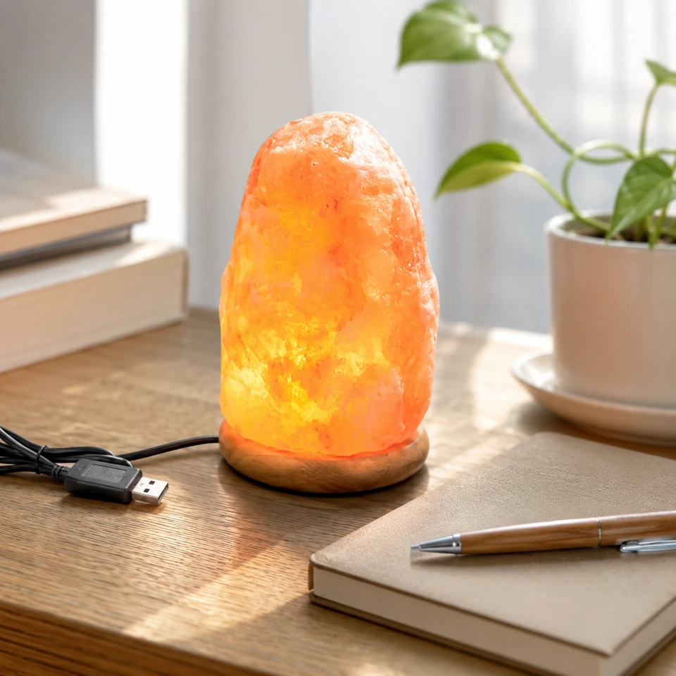 USB Salt Lamp - Natural (Gray)