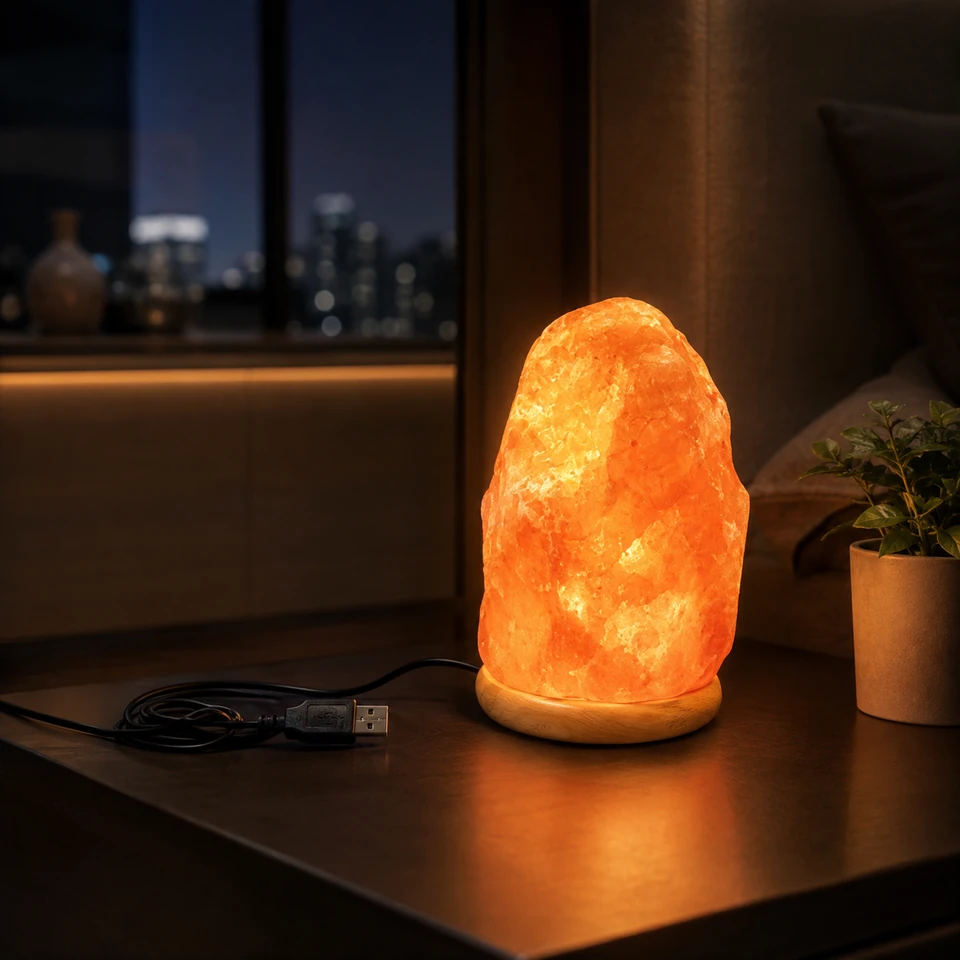 USB Salt Lamp - Natural (Gray) - Day Lifestyle