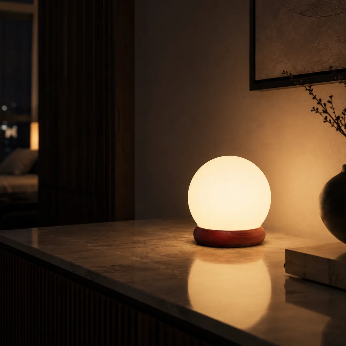 USB Himalayan Salt Lamp – Ball, White - Night Glow
