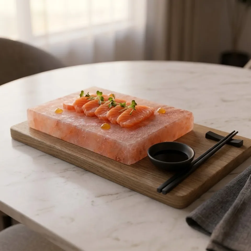 Himalayan Salt Cooking Plate – Rectangle (8"×4"×1.5") - Night Glow