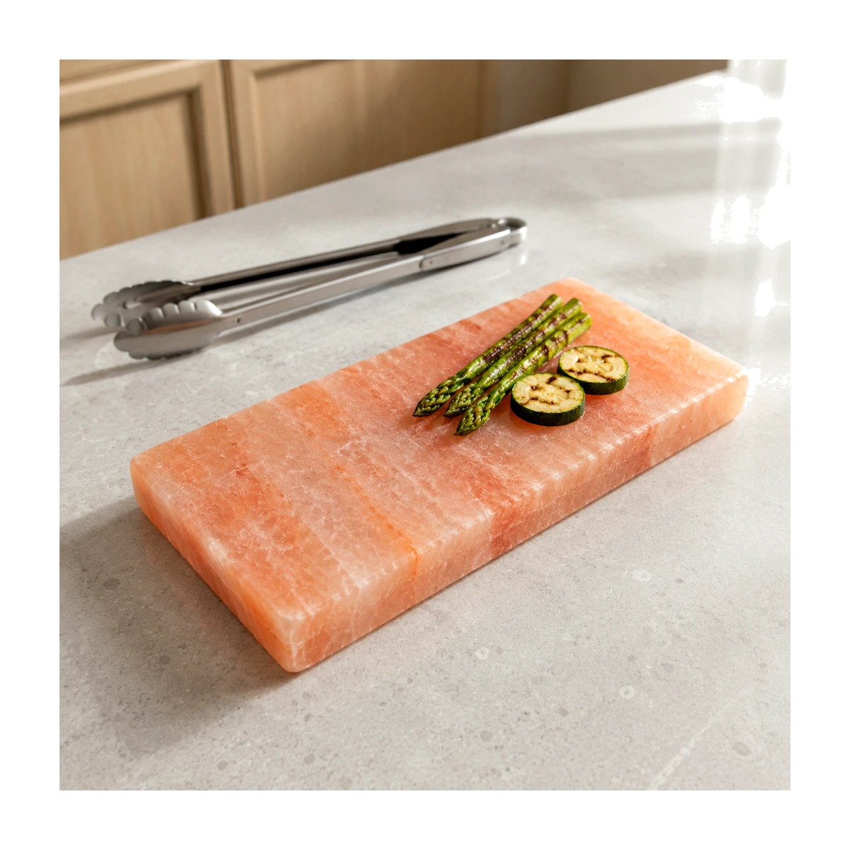 Himalayan Salt Cooking Plate – Rectangle Slab (8"×4"×2")