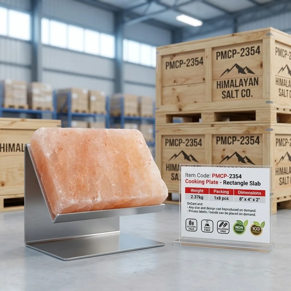 Himalayan Salt Cooking Plate – Rectangle (8"×4"×2")