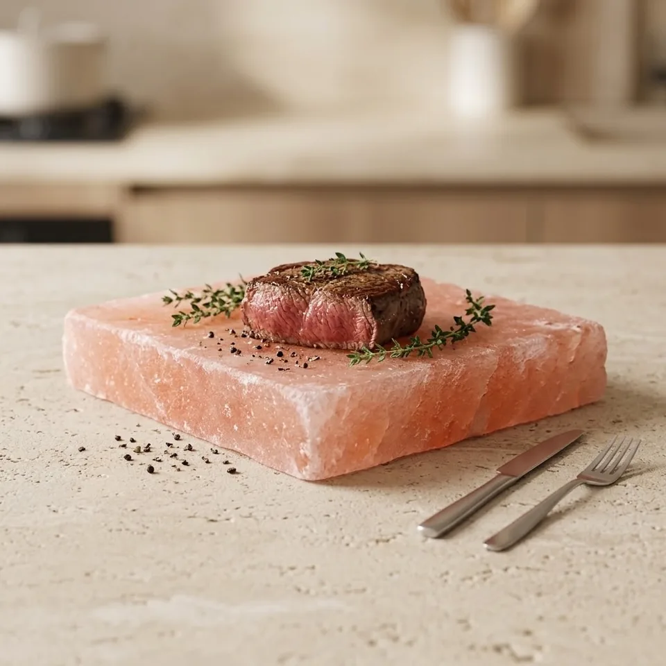 Himalayan Salt Cooking Plate – Square (8"×8"×1") - Night Glow