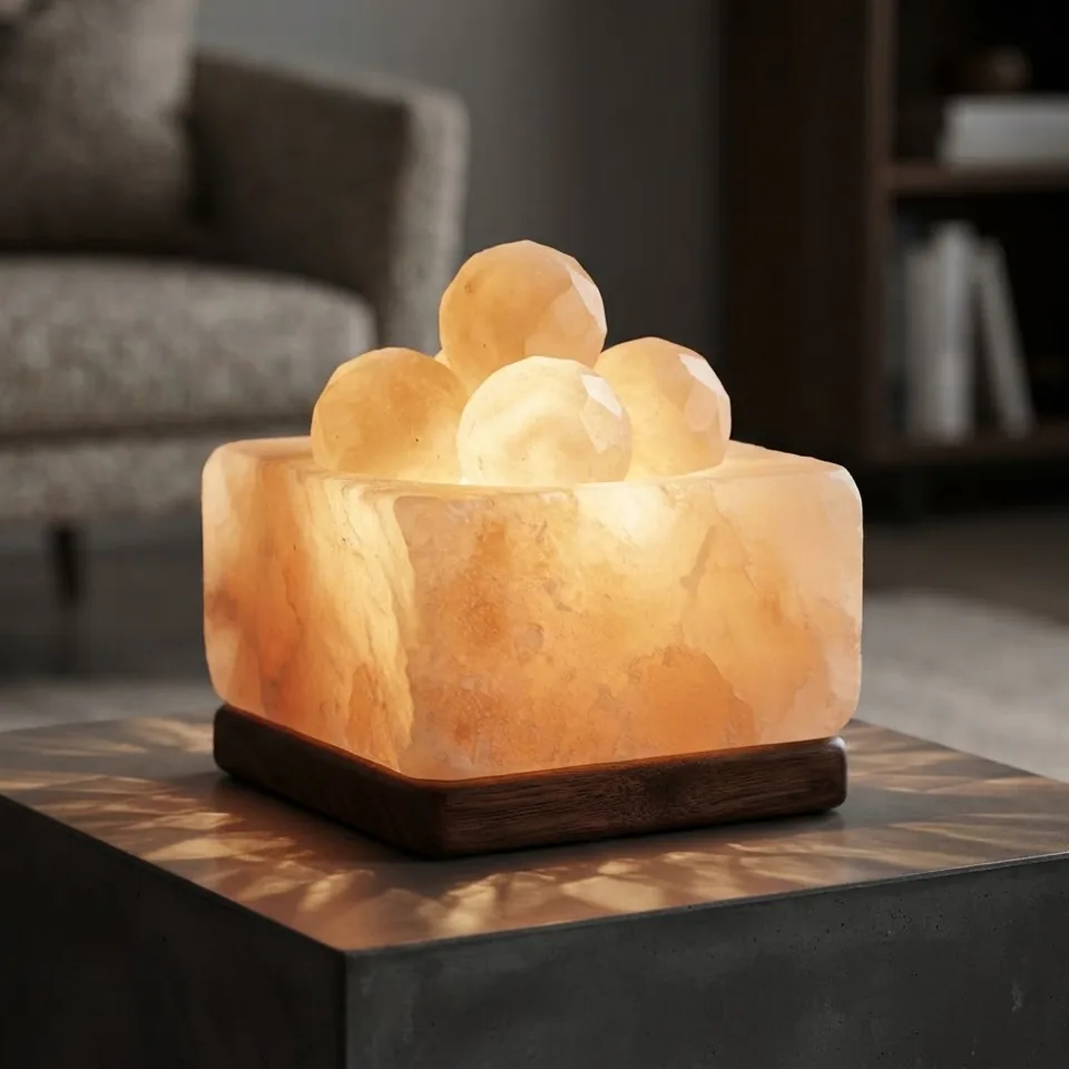 Himalayan Salt Fire Bowl – Square with Eggs