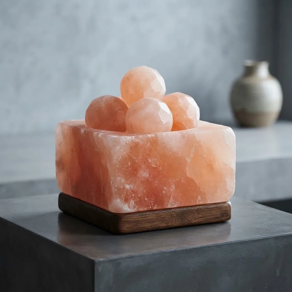 Himalayan Salt Fire Bowl – Square with Eggs - Day Lifestyle