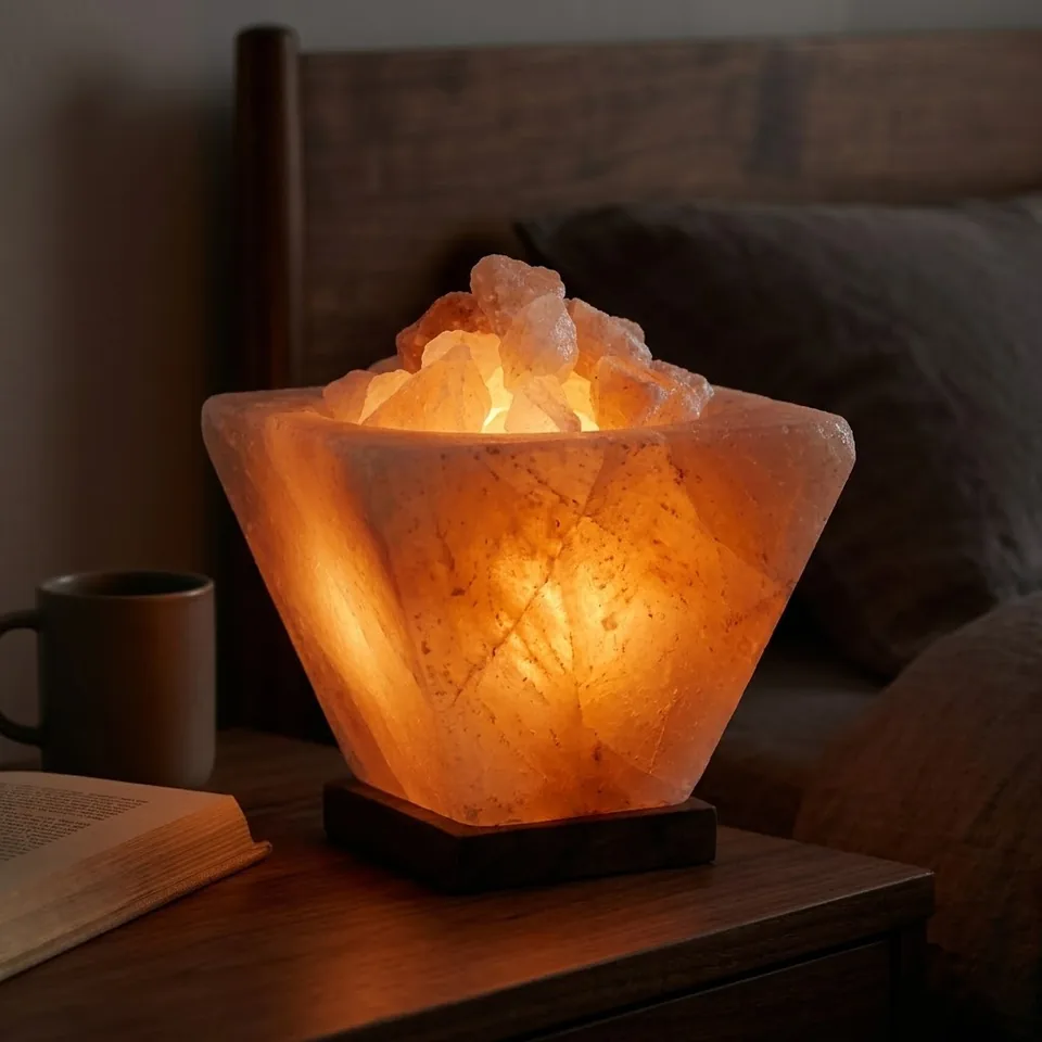 Himalayan Salt Fire Bowl – Cubic with Chunks