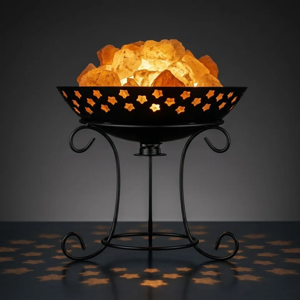 Himalayan Salt Fire Basket – Design #153 - Item PMFB-1404