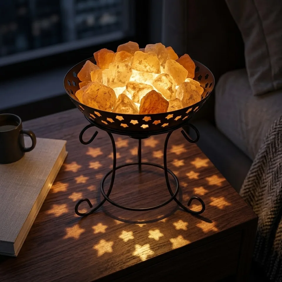 Himalayan Salt Fire Basket – Design #153 - Day Lifestyle