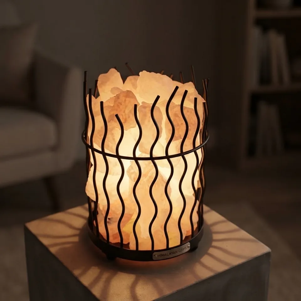 Himalayan Salt Fire Basket – Design #159 - Night Glow
