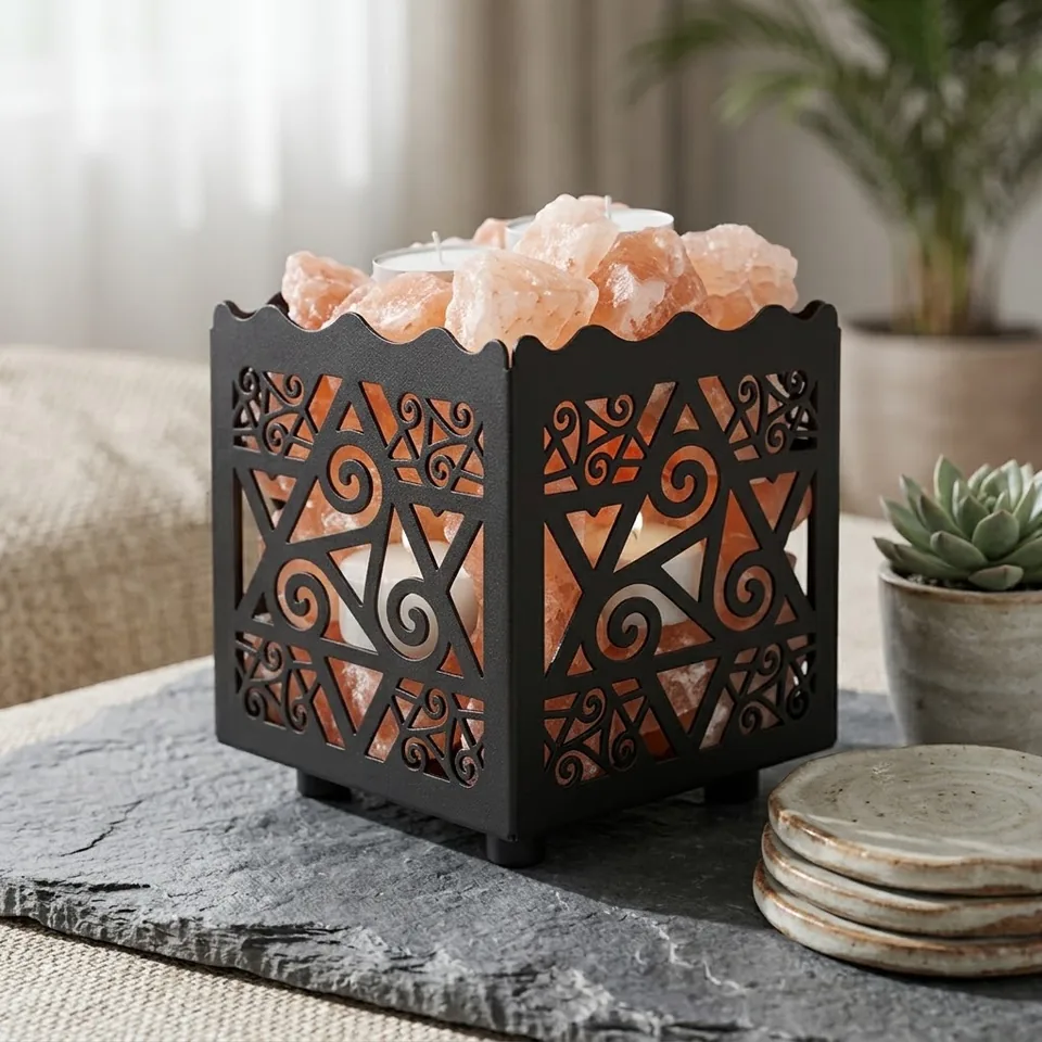 Himalayan Salt Fire Basket – Design #157 - Day Lifestyle