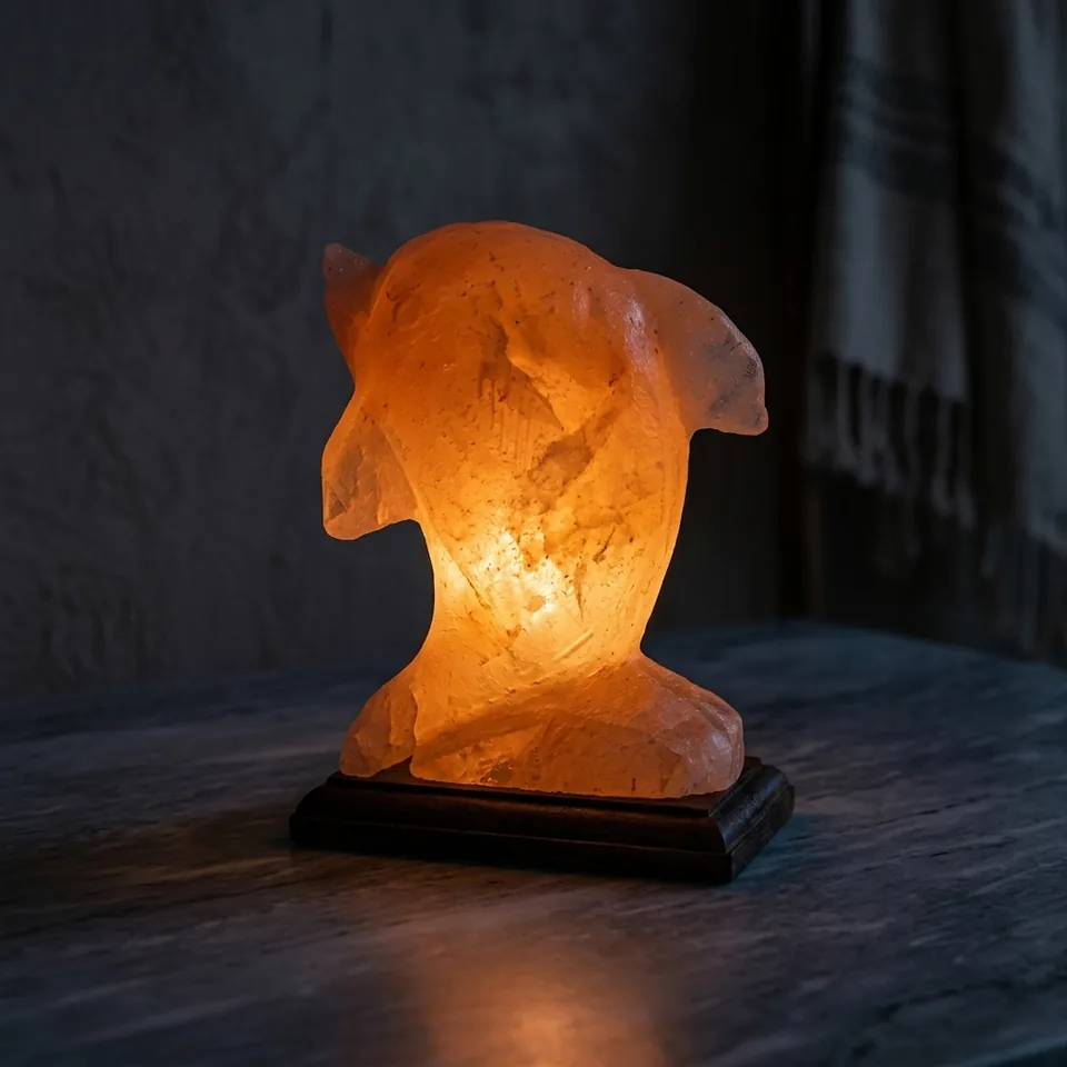 Figure Shape Salt Lamp – Dolphin - Day Lifestyle