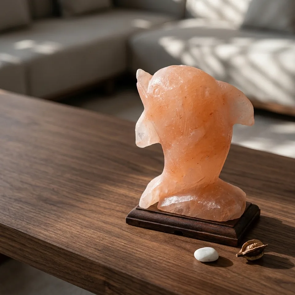 Figure Shape Salt Lamp – Dolphin - Night Glow