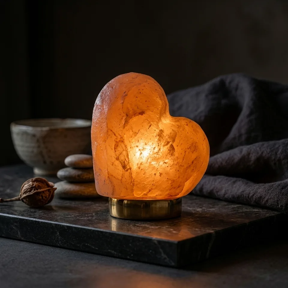 Figure Shape Salt Lamp – Heart - Night Glow