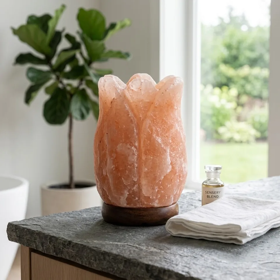 Figure Shape Salt Lamp – Tulip - Night Glow