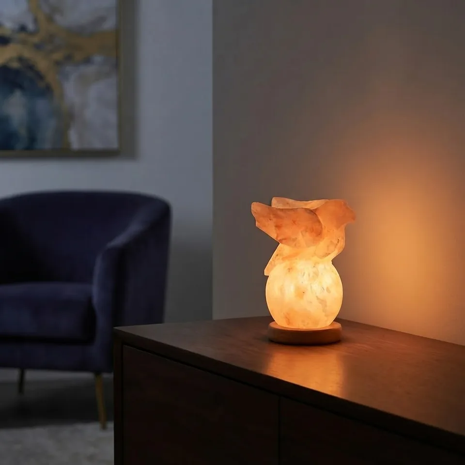 Figure Shape Salt Lamp – Eagle On Globe - Item PMFS-464