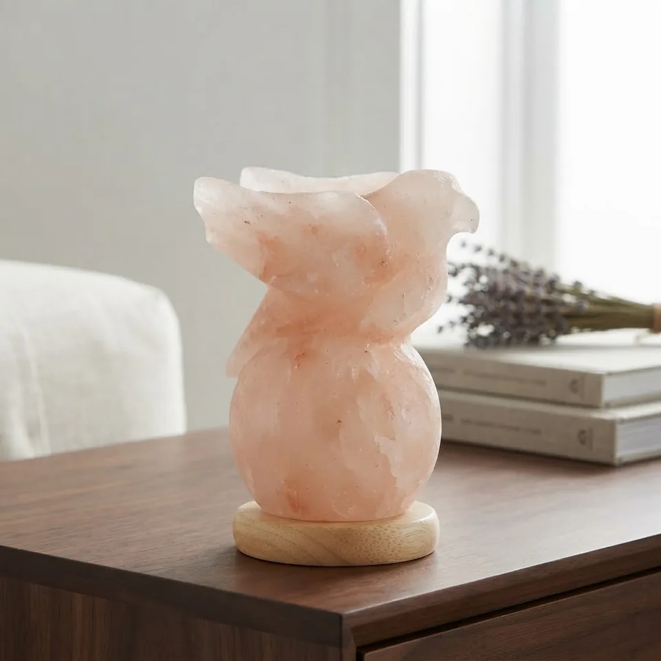 Figure Shape Salt Lamp – Eagle On Globe - Night Glow