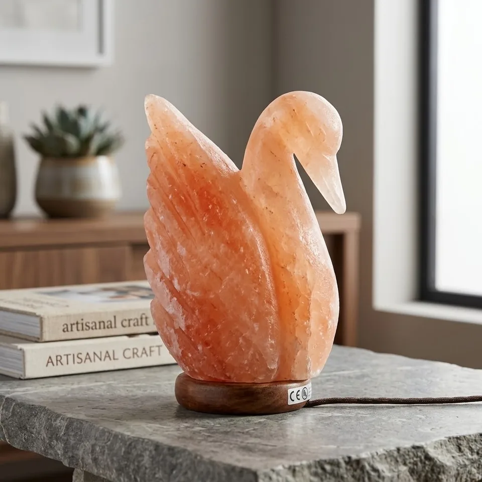 Figure Shape Salt Lamp – Duck (4"×4"×9") - Day Lifestyle