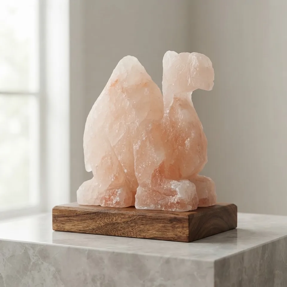 Figure Shape Salt Lamp – Camel - Day Lifestyle