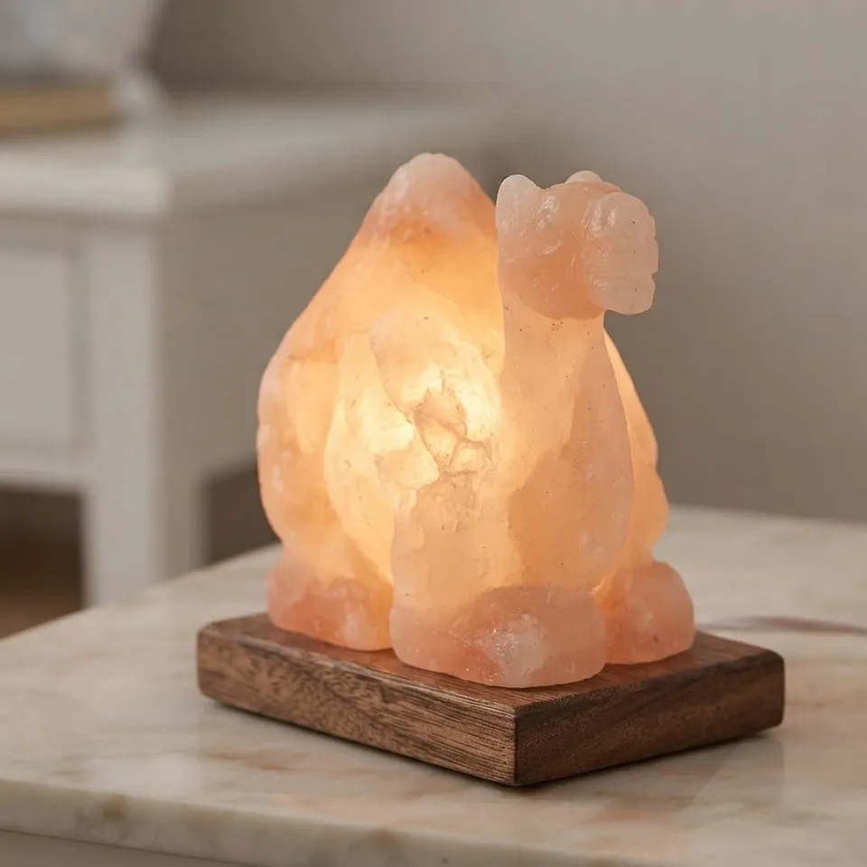 Figure Shape Salt Lamp – Camel - Night Glow