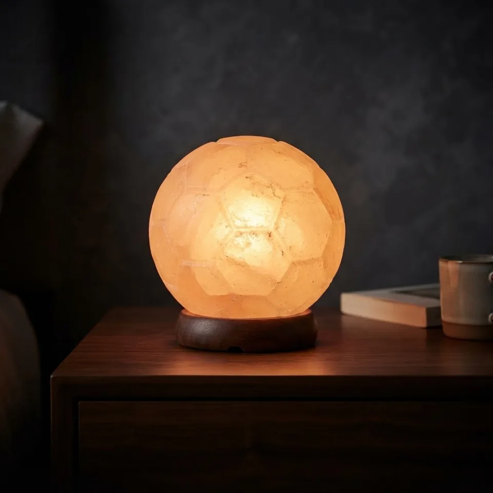 Figure Shape Salt Lamp – Soccer Ball - Day Lifestyle