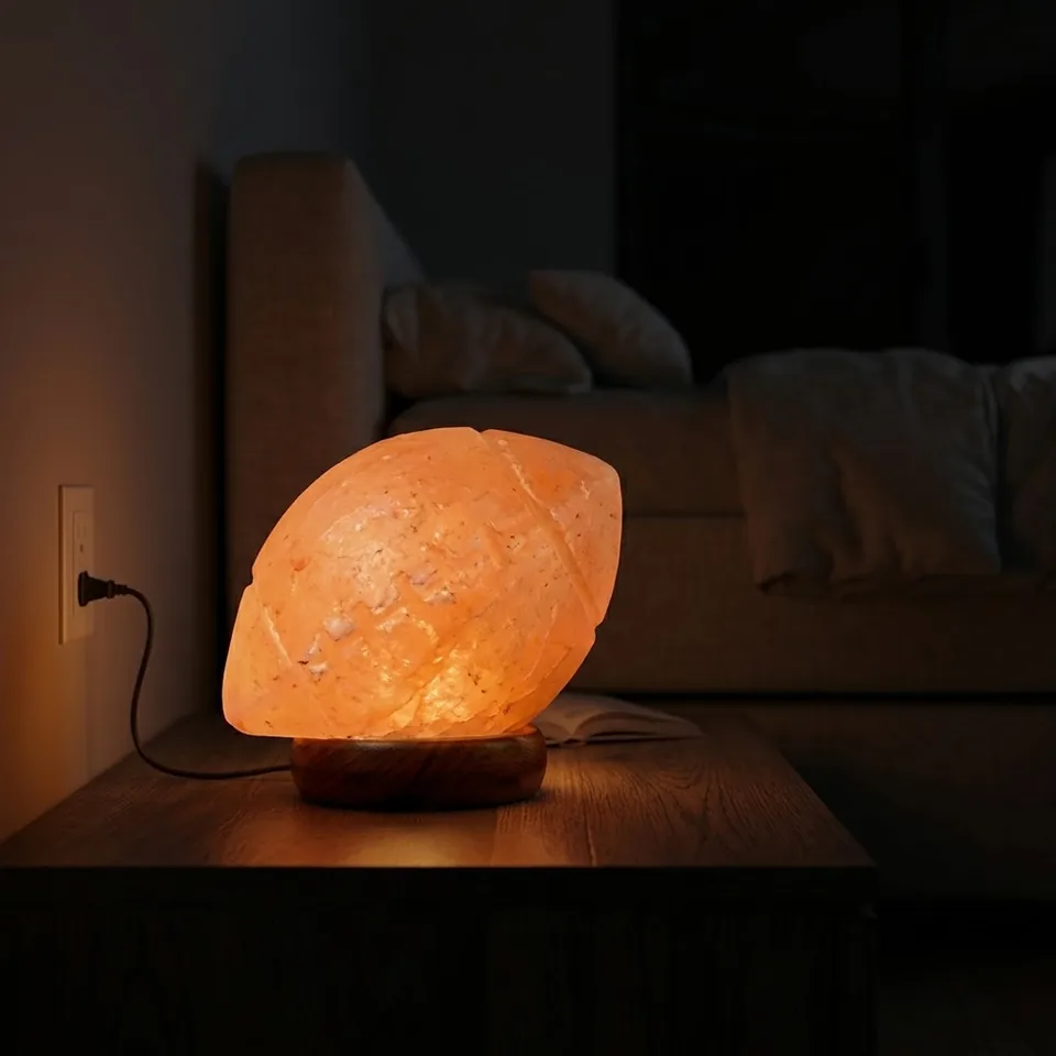 Figure Shape Salt Lamp – Rugby Ball - Night Glow