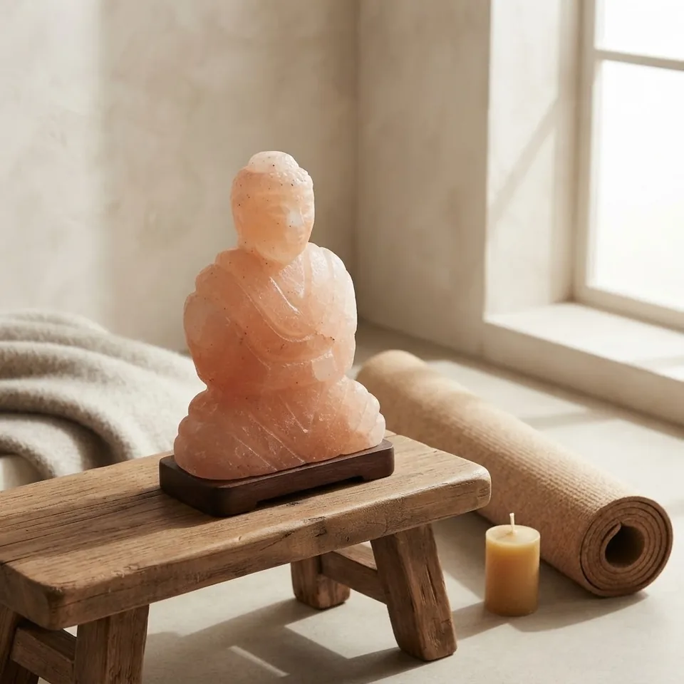Figure Shape Salt Lamp – Buddha - Night Glow
