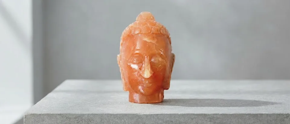 Figure Shape Salt Lamp – Buddha Head - Night Glow