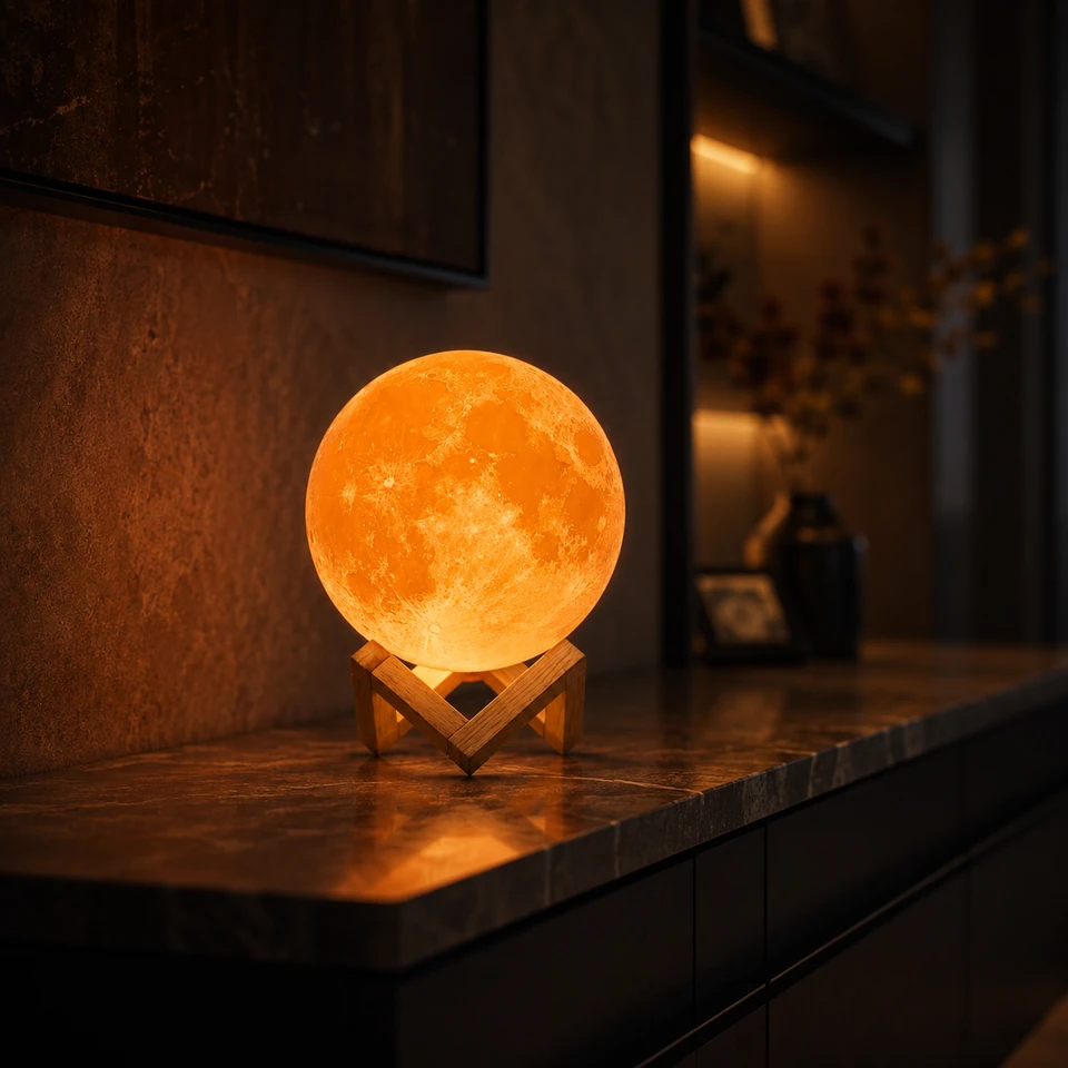 Geometrical Shape Lamp - Moon Lamp - Night Glow