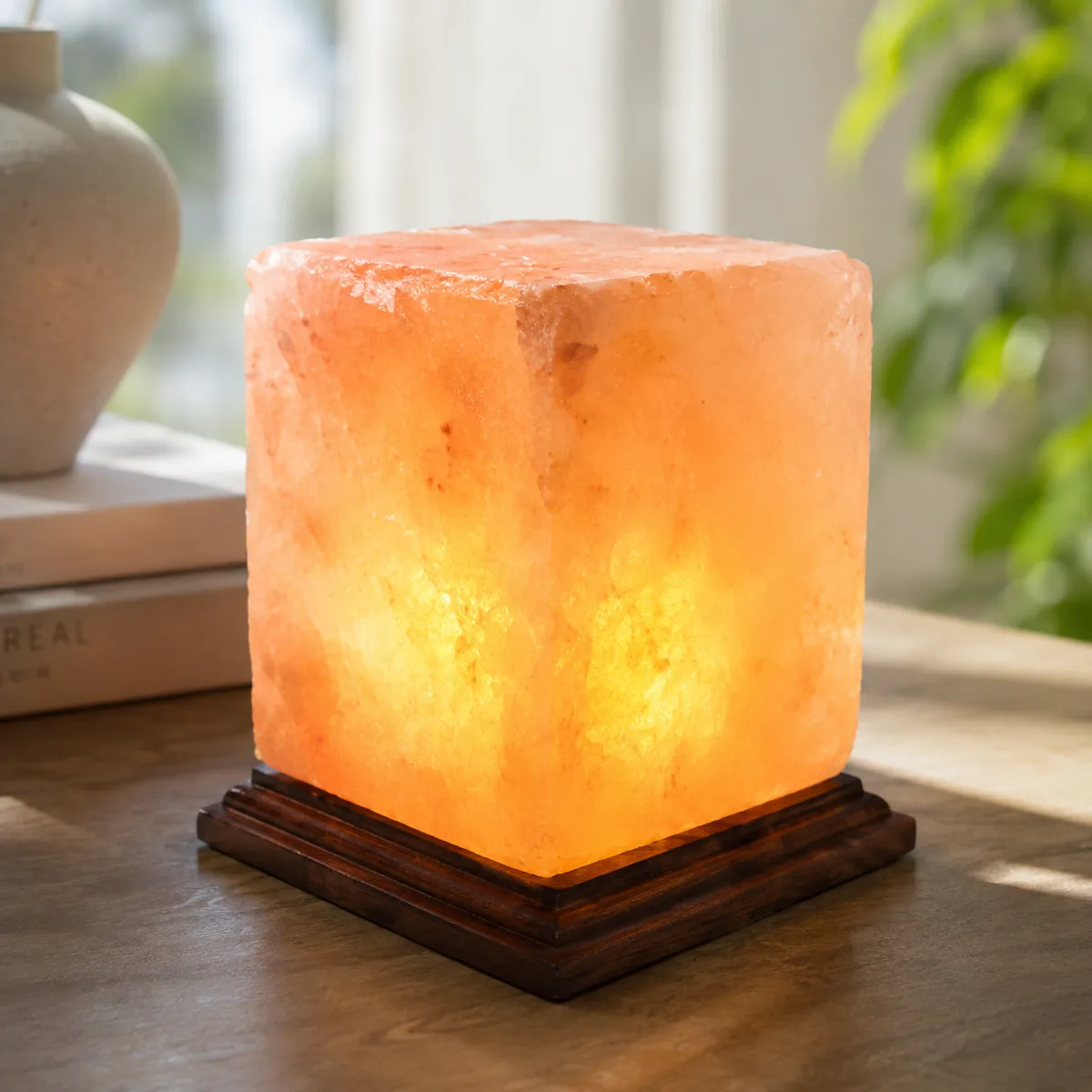 Geometrical Shape Salt Lamp – Short Cube - Item PMGS-320