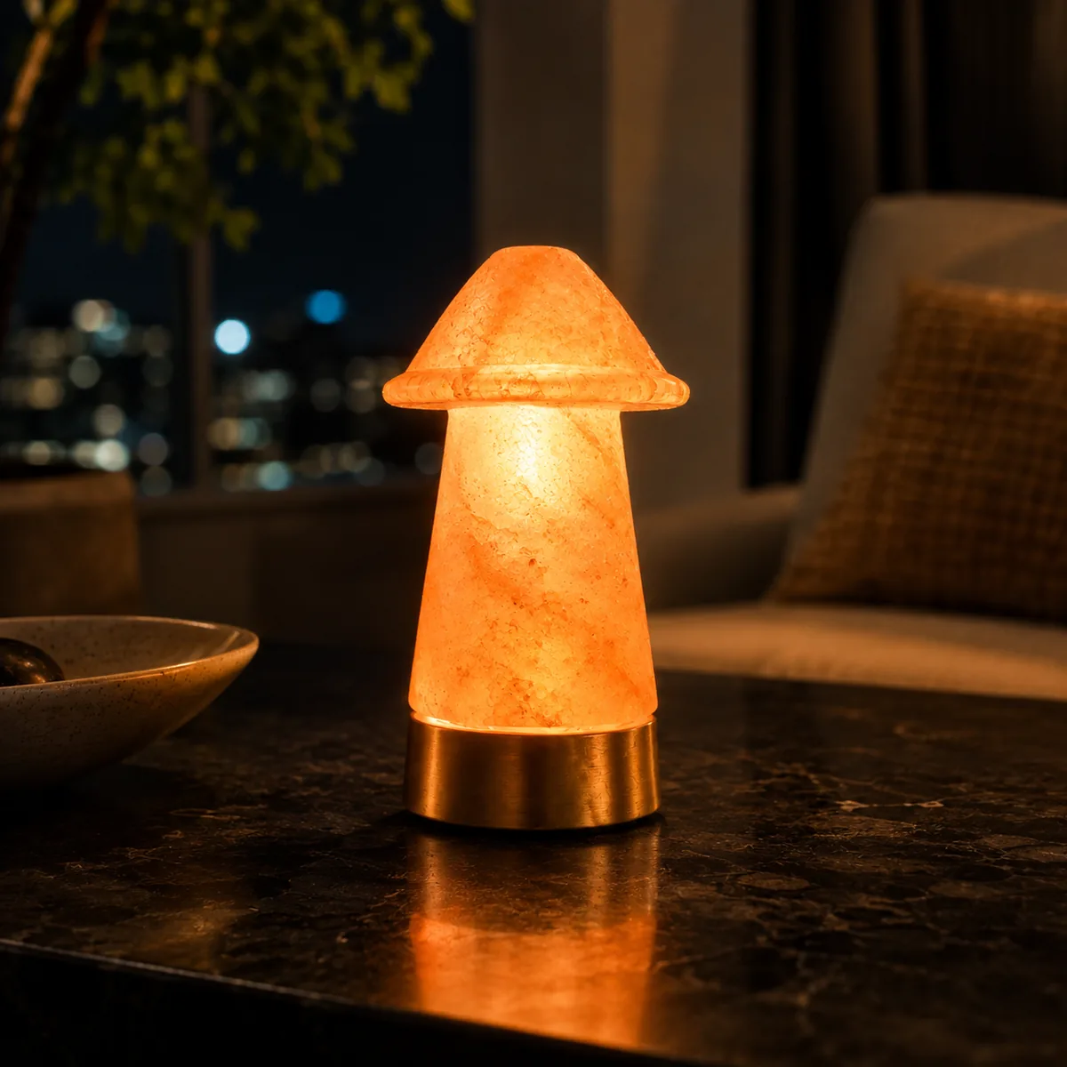 Geometrical Shape Salt Lamp – Umbrella - Day Lifestyle