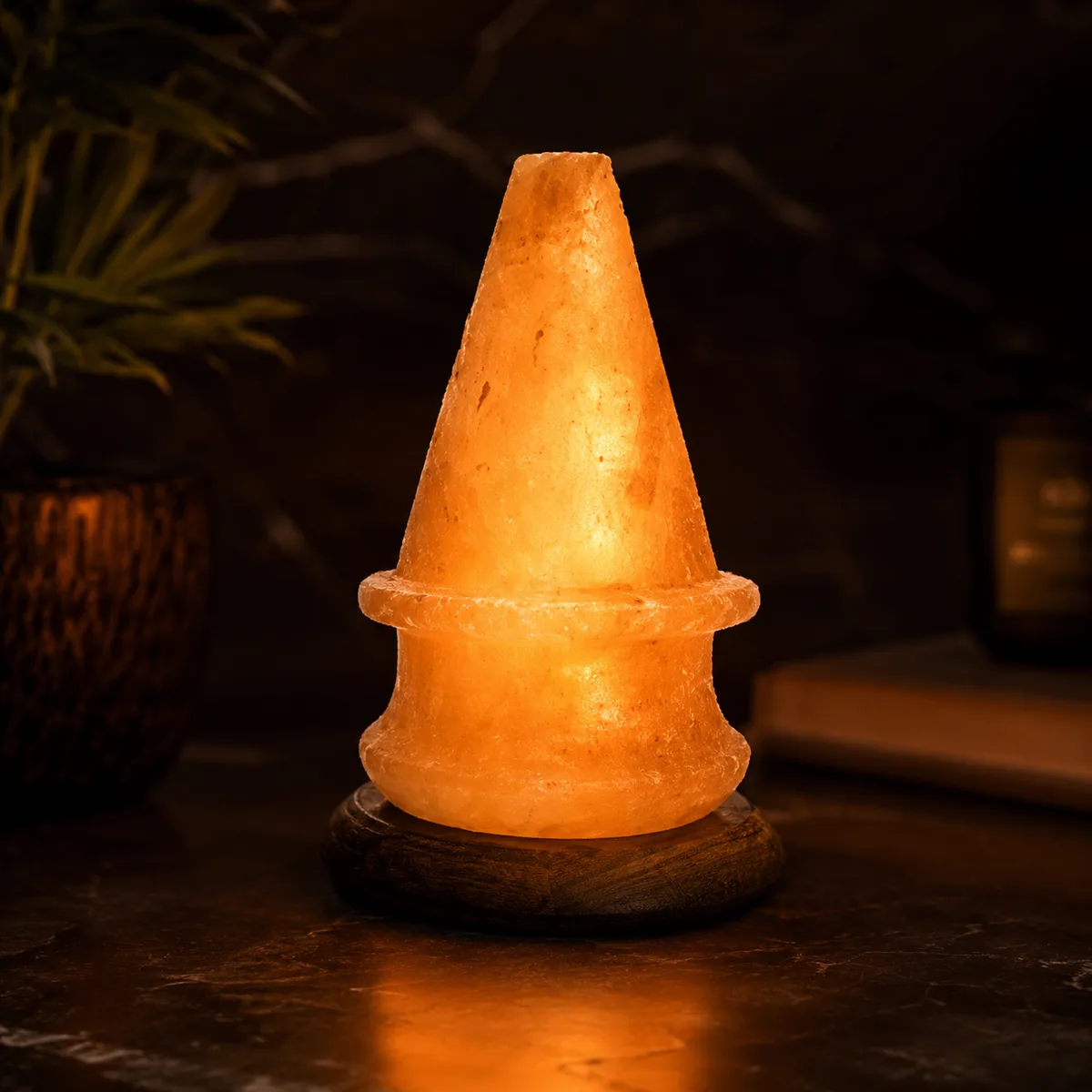 Geometrical Shape Salt Lamp – Cone - Day Lifestyle