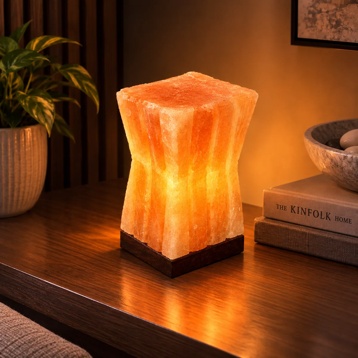 Geometrical Shape Salt Lamp – Piller - Night Glow