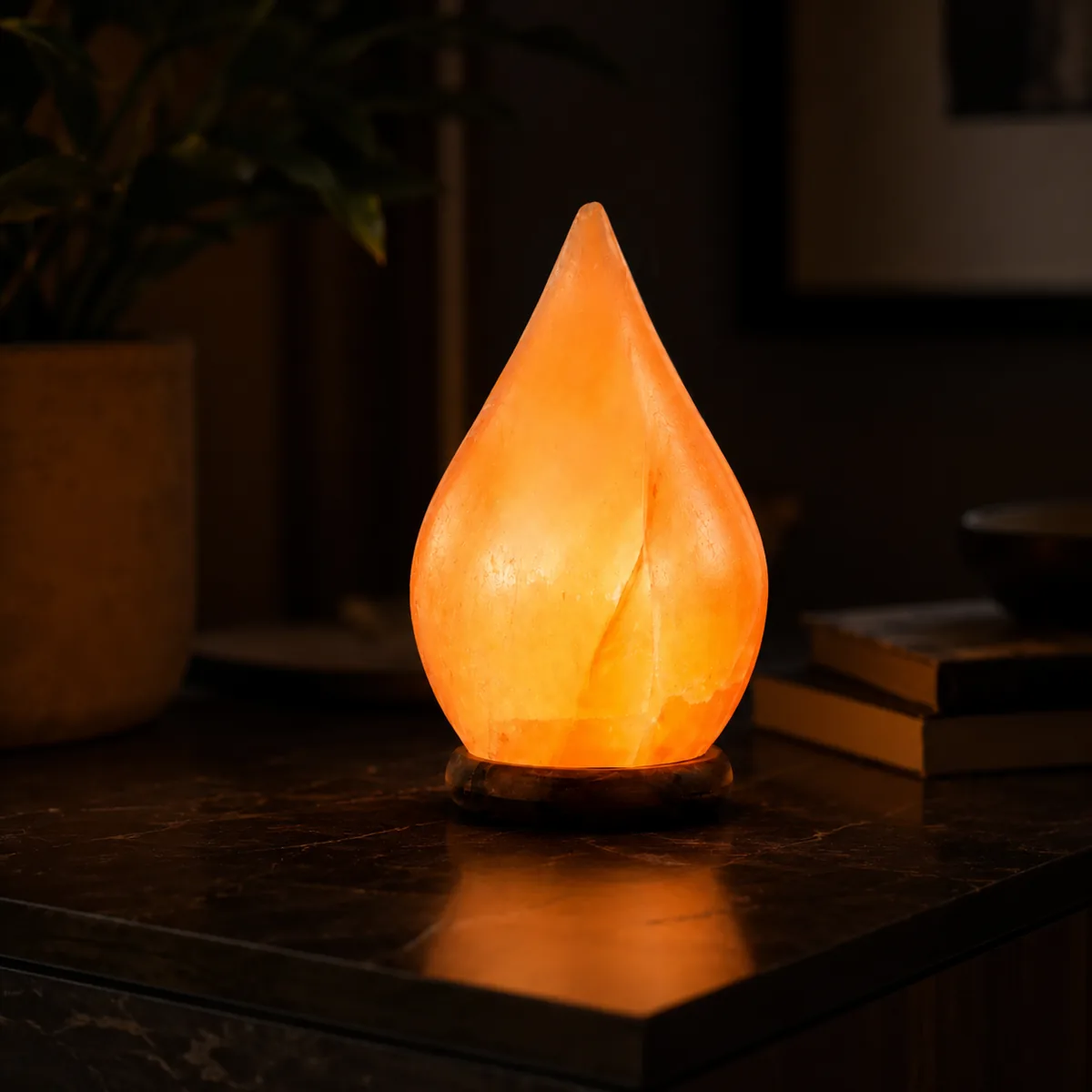 Geometrical Shape Salt Lamp – Drop - Day Lifestyle