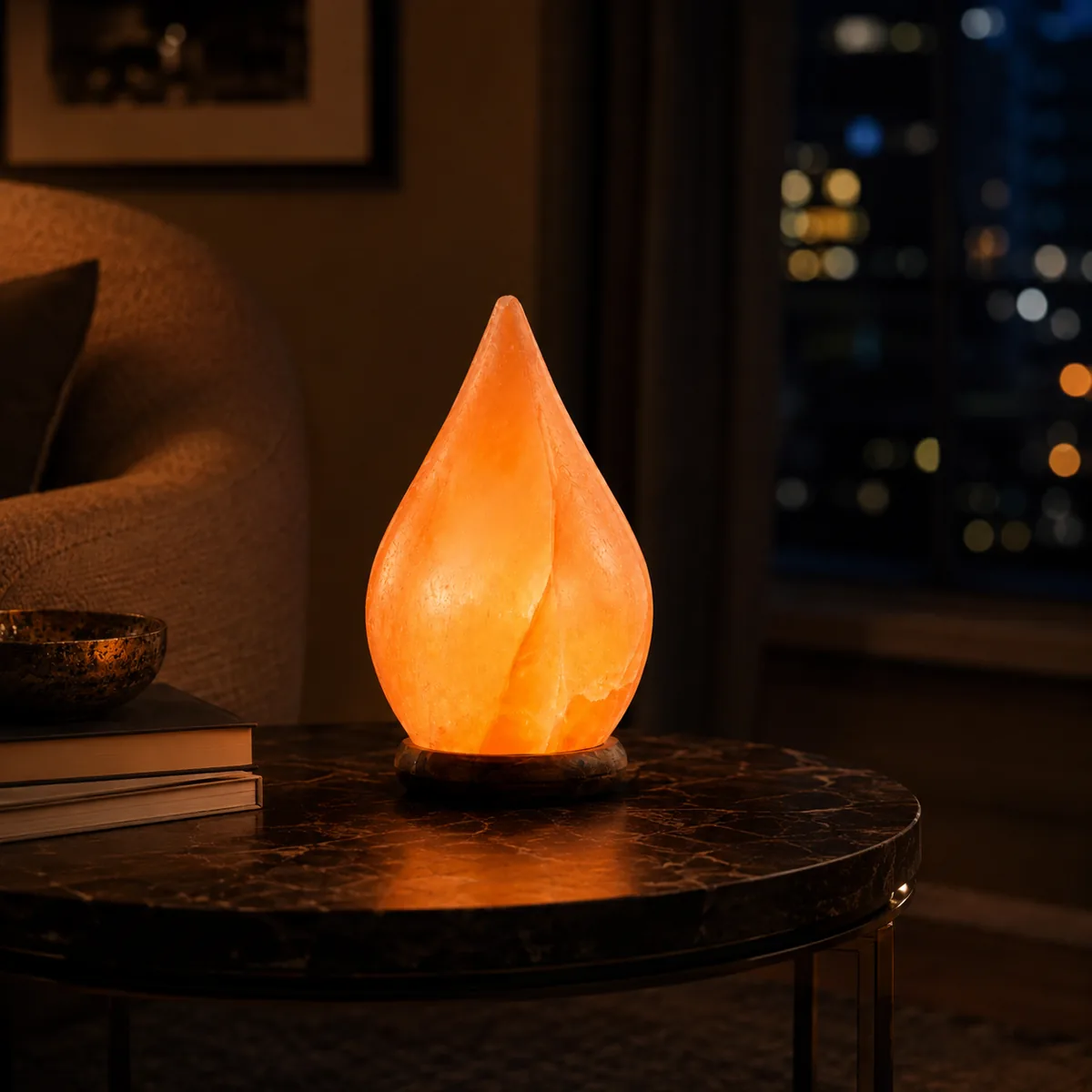 Geometrical Shape Salt Lamp – Drop - Night Glow