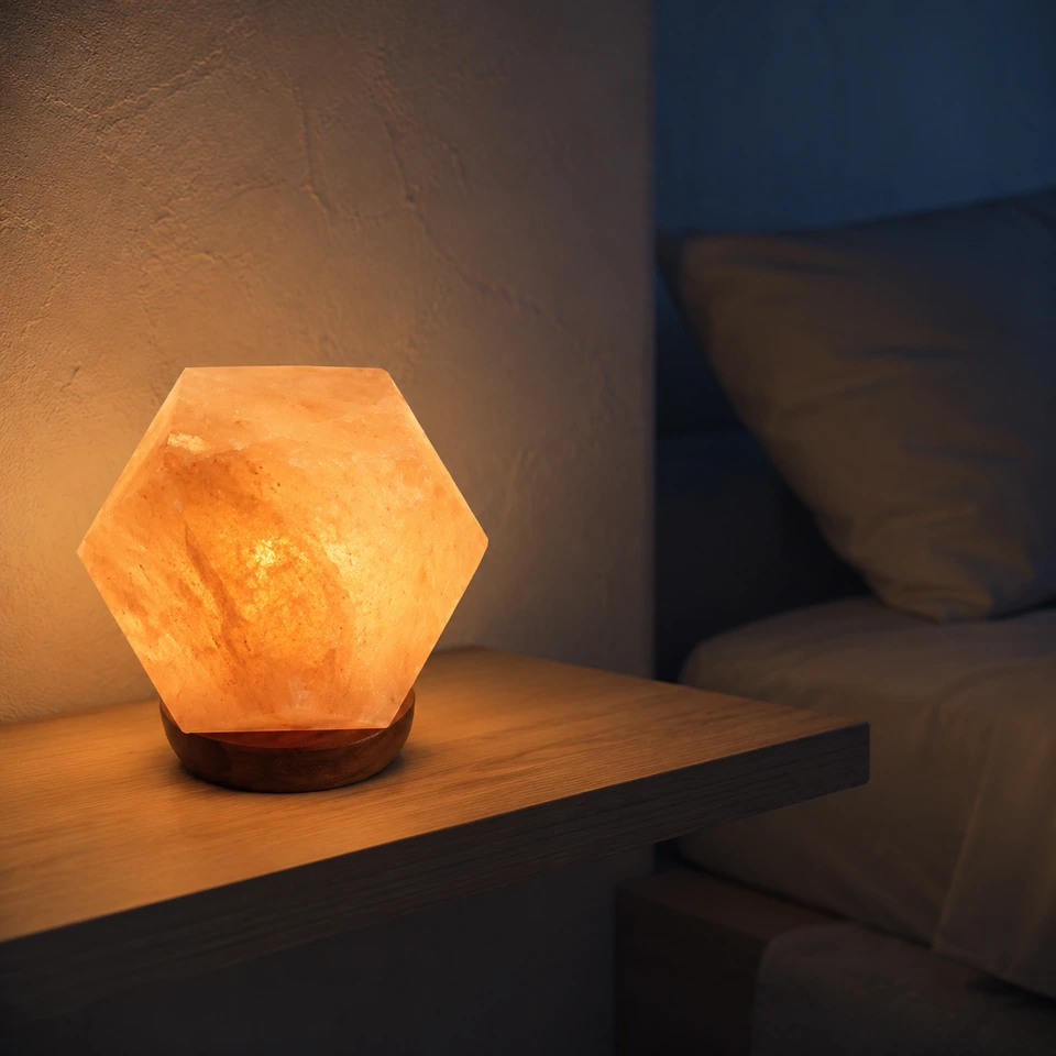 Geometrical Shape Salt Lamp – Diamond - Night Glow