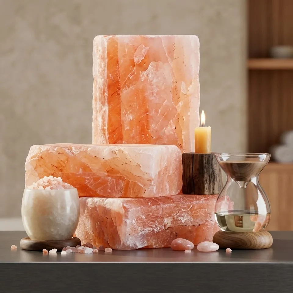 Sauna Salt Tile – One Side Natural (8"×4"×2")