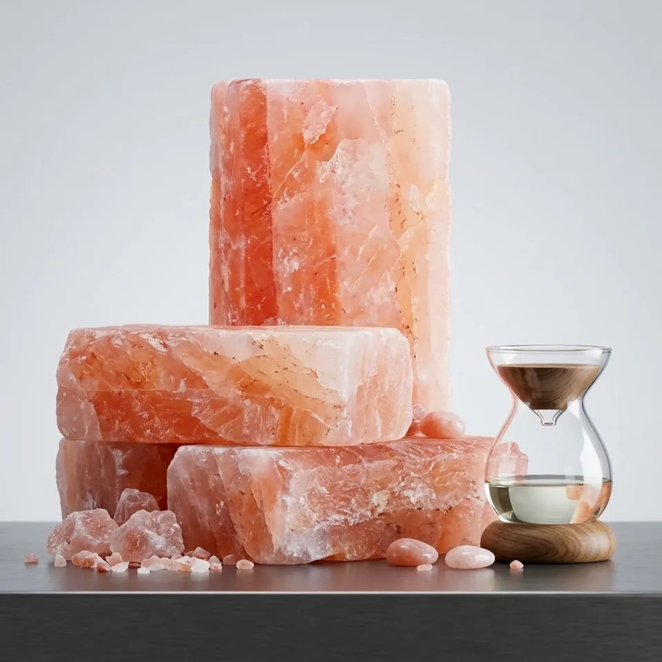 Sauna Salt Tile – One Side Natural (8"×4"×2") - Night Glow