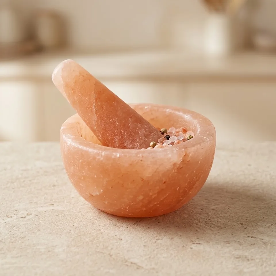 Himalayan Salt Kitchen – Mortar & Pestle (Polished Finish) - View 4