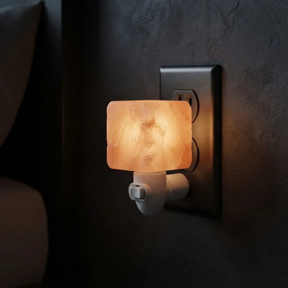 Night Light Salt Lamp – Square - Night Glow