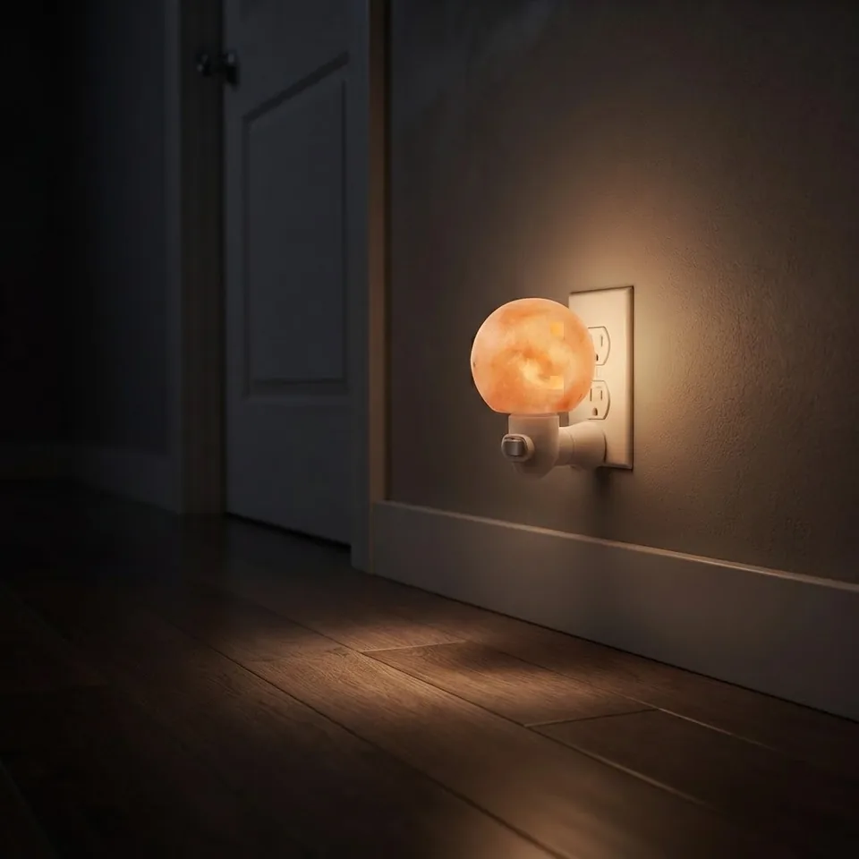 Night Light Salt Lamp – Round - Item PMNL-1204