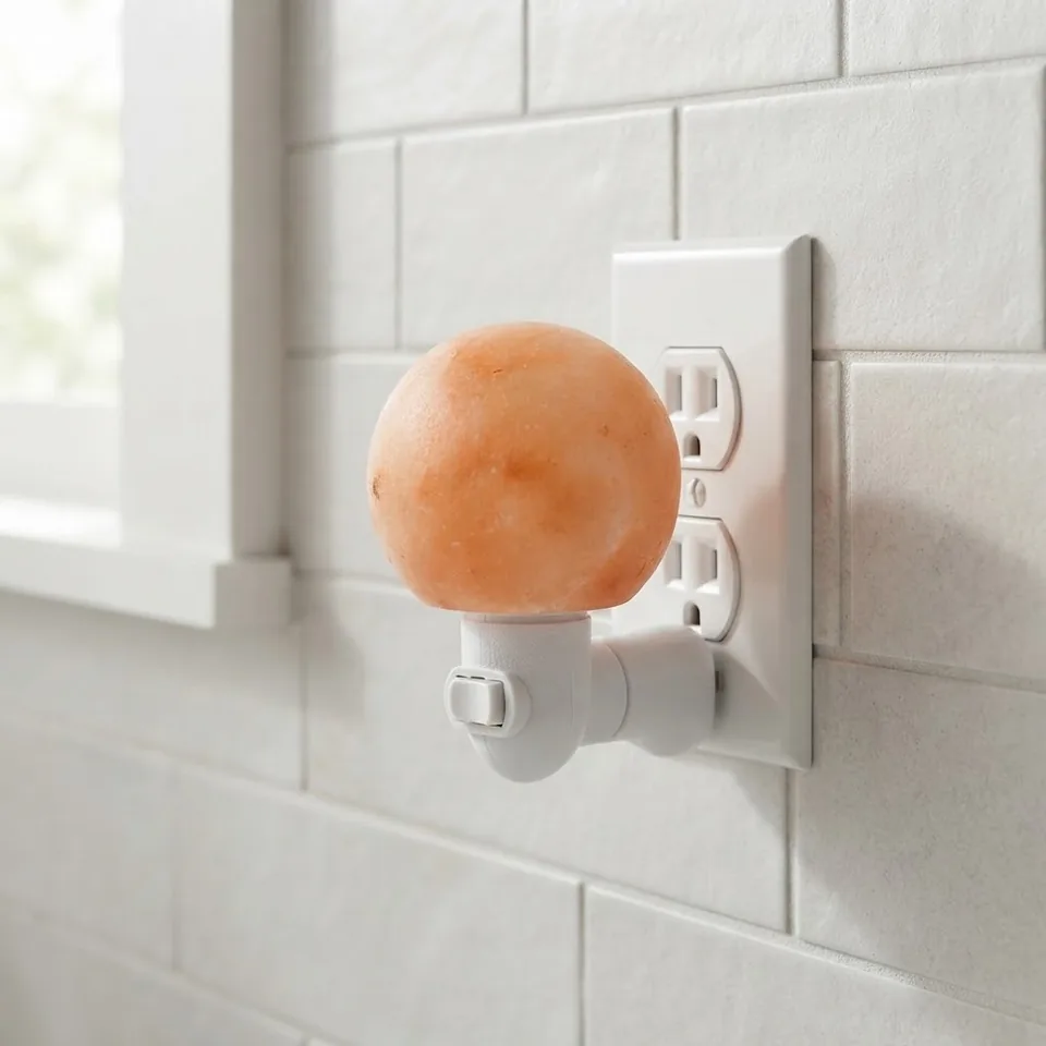 Night Light Salt Lamp – Round - Night Glow