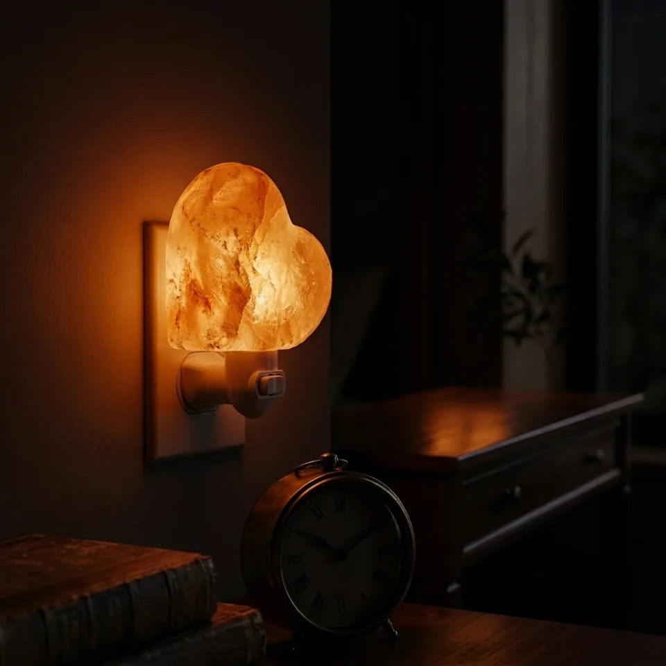 Night Light Salt Lamp – Heart - Item PMNL-1205
