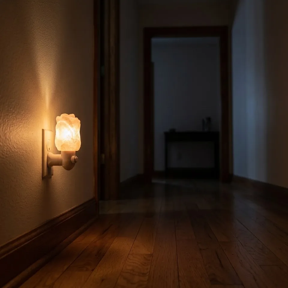 Night Light Salt Lamp – Flower - Item PMNL-1206