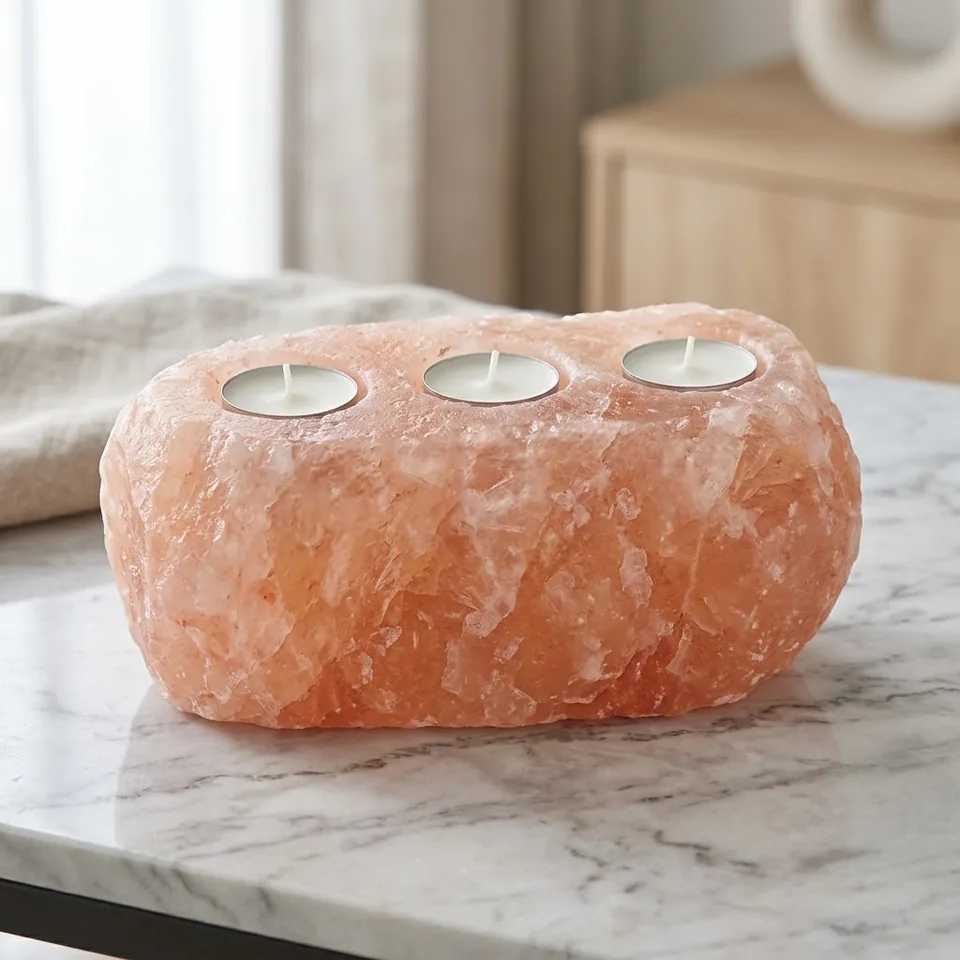 Salt T-Light Candle Holder – Natural (3,4&5-Hole)