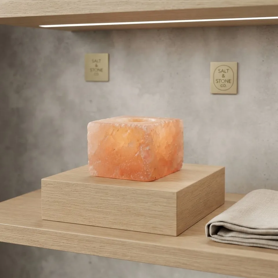 Salt T-Light Candle Holder – Square (1-Hole)