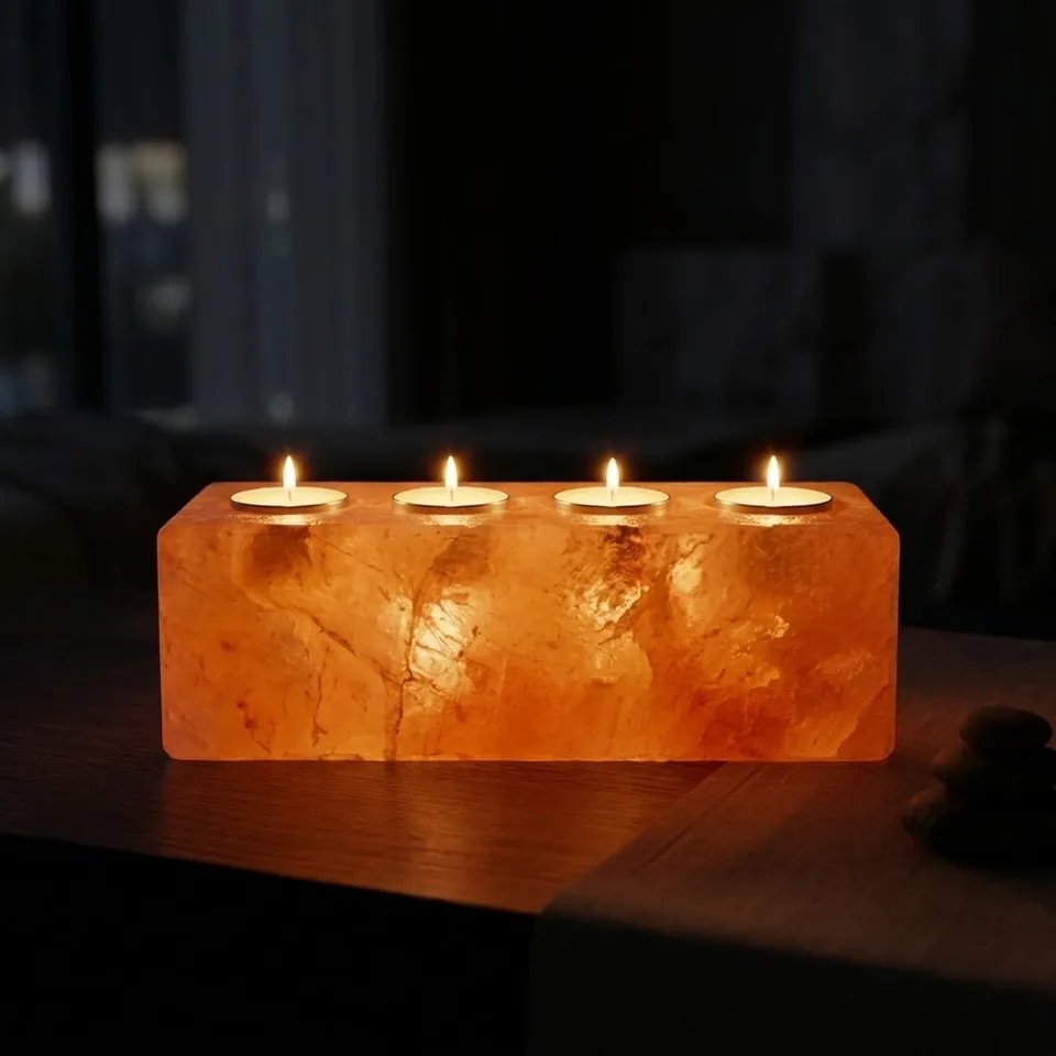 Salt T-Light Candle Holder – Square (3,4&5-Hole) - Night Glow